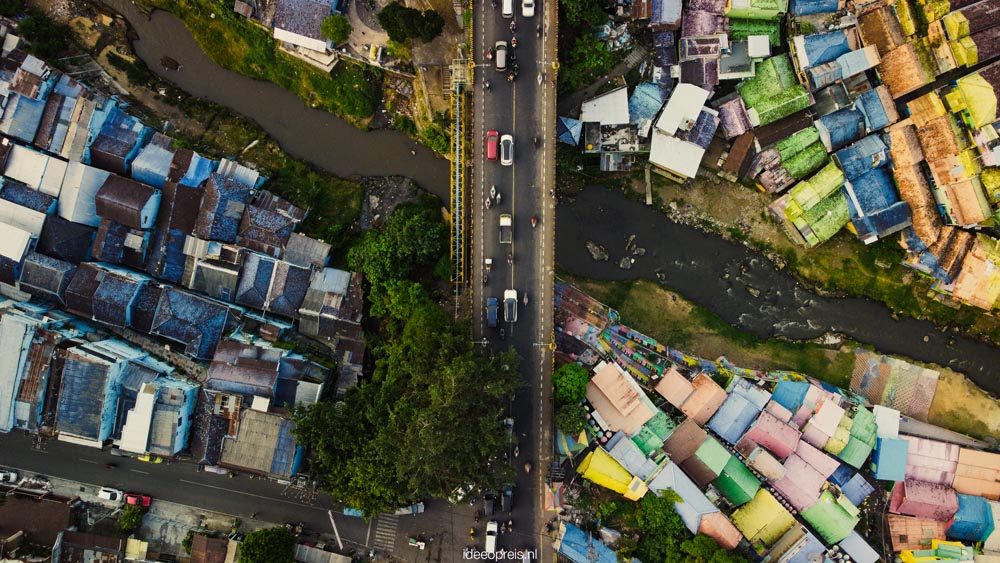 Malang, Java, jodipan dronefoto 2